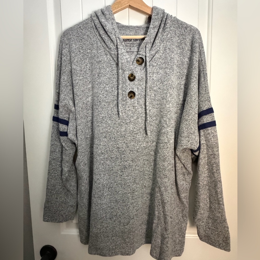 Torrid Gray Hooded Sweater